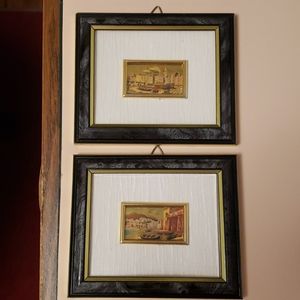 2 framed prints, made in Italy